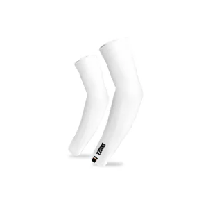 ARM WARMERS CORPORATE WHITE - Manguitos de Compresión Media Blancos